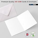 Papa Prints Pack of 50 A6 Blank Cards and Envelopes 350 GSM White view 2