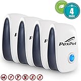 Pest Control Ultrasonic Pest Repeller Organic Repellent Products (4 Pack) for Bugs Mice Fleas Spiders Ants Rats Roaches Flies Mosquitoes Rodents Insects Electronic Plug In Blocker Home Indoor Reject