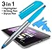 Stylus Ballpoint Pen with Highlighter Tips, 3 in 1 Combo Stylus for Touchscreens, Writing Pen and Highlighter, Black Ink, Pack of 5