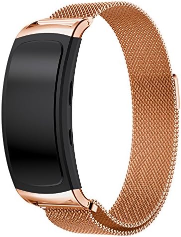 Compatible with Samsung Gear Fit 2 Pro/Fit 2 Band,Gosuper Milanese Magnetic Loop Stainless Steel Metal Replacement Smart Watch Bracelet Strap Bands for Samsung Gear Fit 2 Pro/Fit 2 SM-R360