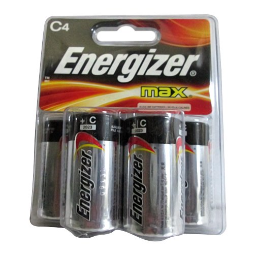 Energizer Max Alkaline C Battery, 4-Count