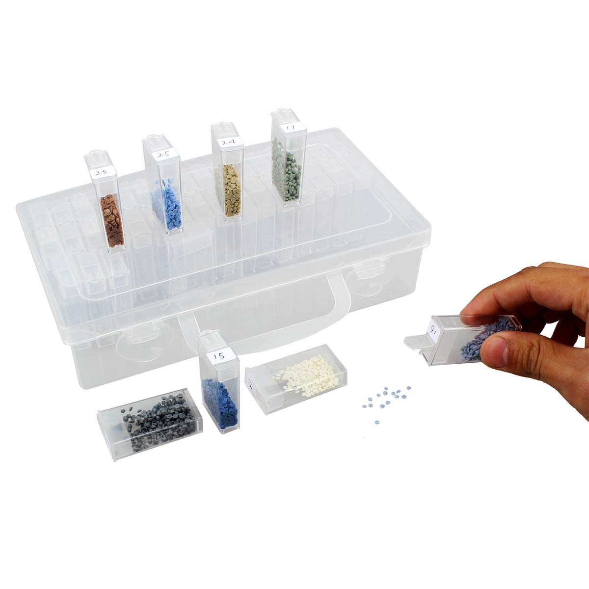 Diamond Painting Accessories Storage Boxes,5d Diamond Embroidery Beads Art Kits Case Container,(64Grids)