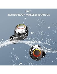 Wireless Earbuds, IPX7 Waterproof Bluetooth 5.0 Headphones with Mic, 120H Playtime with 3000mAh LED Charging Case, Touch-Control, HD Stereo Auto Pairing, CVC8.0 Sport Headphones for iOS Android