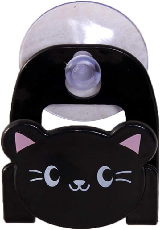 Cartoon Sponge Holder Kitchen Sink Caddy Suction Cup Holder Mutifunctional Drain Wall Rack for Sponges Soap Scrubbers Cleaning Brush Black Cat