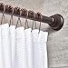 iDesign Steel Roller Shower Curtain Rings/Hooks - Bronze, Set of 12