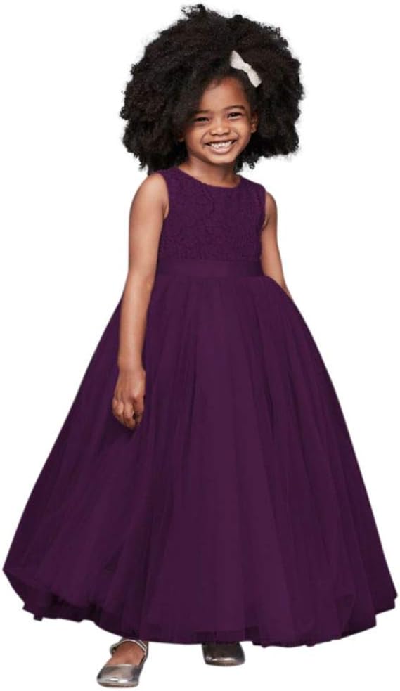 ball gown flower girl dress with heart cutout rk1368