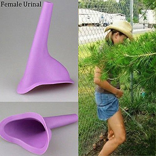 4 Pcs Female Urination Device Travel Camping Urinal For Women, Reusable Outdoor Standing Pee Portable Urinal Tool with Storage Bag â€¦ (Purple)