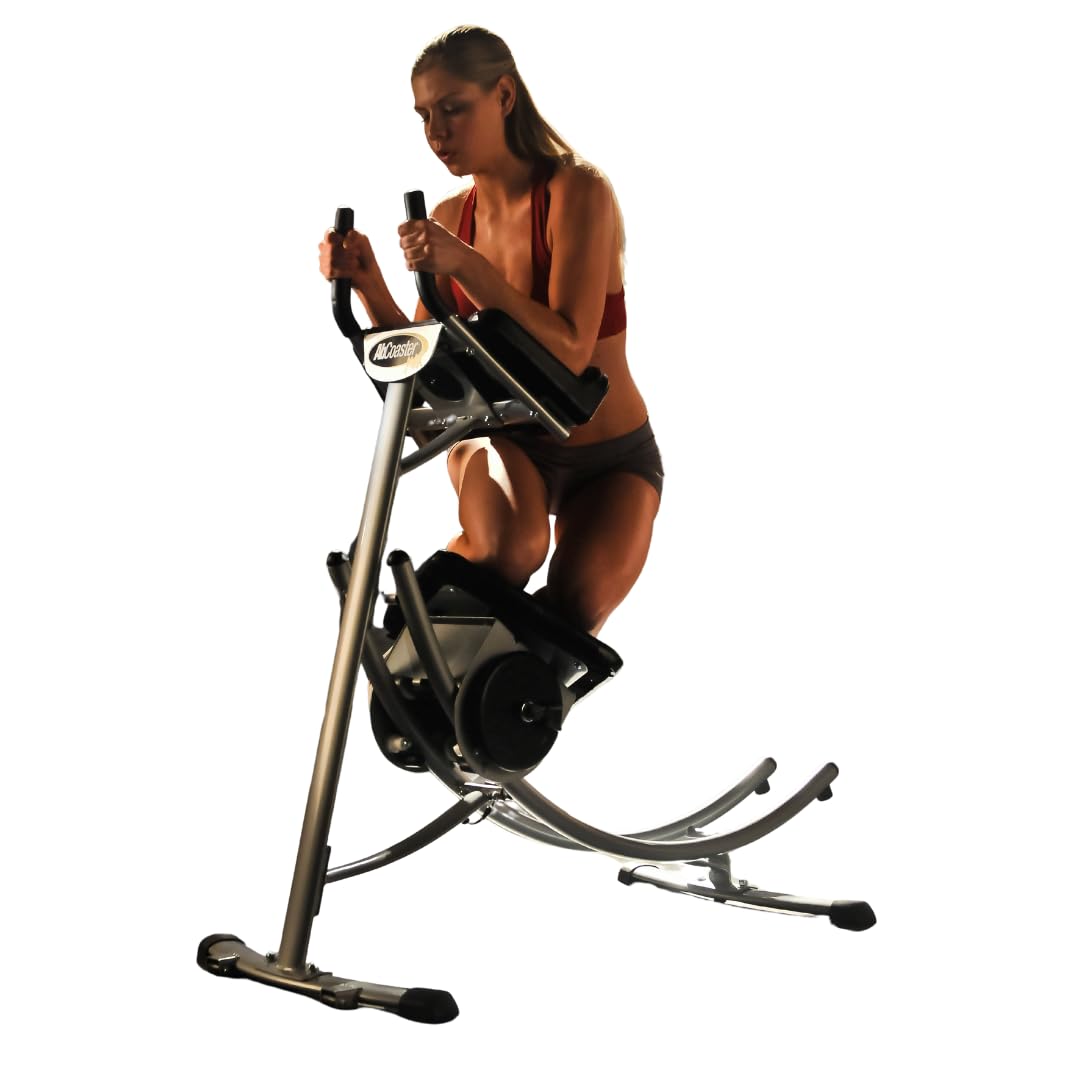 Photo 1 of (minor damage) AbCoaster MAX Ab Machine Exercise Equipment For Home Gym, Less Stress on Neck & Back, Abdominal / Core Fitness Equipment for All Levels, Black