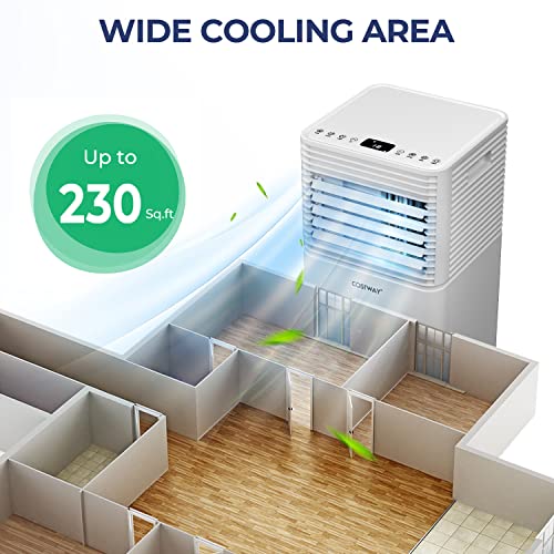 COSTWAY Portable Air Conditioner, 8000BTU 4in1 Air Conditioner