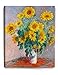 DECORARTS - Monet Sunflowers, Claude Monet Art Reproduction. Giclee Canvas Prints Wall Art for Home Decor 30x24