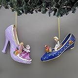 Disney Once Upon a Slipper Ornament Set #6 Snow White and Cinderella