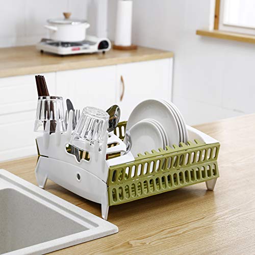 Collapsible Dish Rack and Drain Board Small, Tomorotec Home Compact 13.