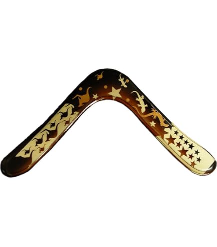 Amazon.com: Aussie Fever Wooden Boomerang - Decorated Australian