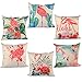 Pillow Cases, YIFAN 6Pcs Flamingo Pattern Pillowcase Set Pillow Cover Cushion Cover for Valentine's Day Birthday