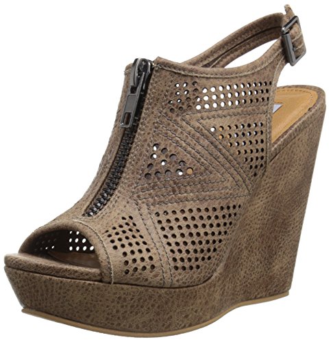 Not Rated Women's Forrest Wedge Sandal, Taupe, 8.5 M US