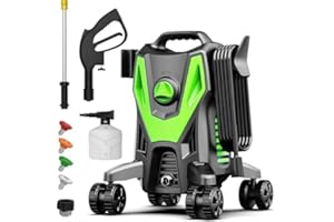 SEN-QII Pressure Washer -4800PSI Power Washer with 4 Quick Connect Nozzles, High Pressure Cleaning Machine with Foam Cannon for Car/Garage/Patio Home Cleaning