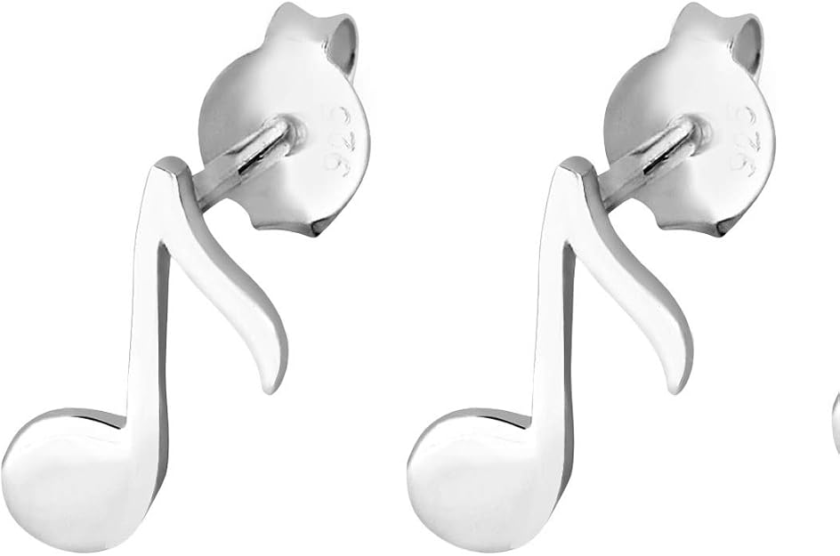 Elli Boucles d'Oreilles Femme Symbole de la Note de Musique Classique