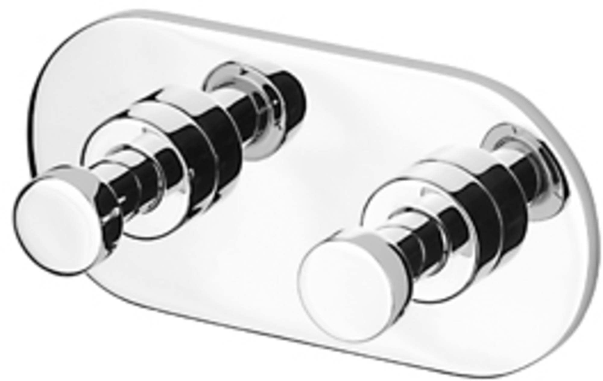 GEESA Nemox Double Towel Hook Stainless Steel Chrome 98 x 48 x 34 mm