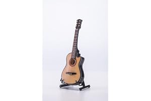 ALANO Mini Musical Ornament Wooden Guitar Model Miniature Guitar Guitar Ornament(GR-16-S)