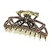 beautyxyz Rhinestone Metal Claw Hair Clip for Womens, purple, X-Large