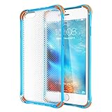 iPhone 6S Case, Tekcoo [Tair Series] iPhone 6 / 6S (4.7 INCH) [Crystal Blue] Shock Absorbing Air Hybrid Impact Rugged Ultra Thin Slim Case Flexible TPU Bumper & Matte Back Clear Panel Cover