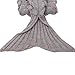 Handcrafted Knitting Woolen Mermaid Tail Blanket Sofa Blanket Soft Rug Sleeping Bag for Toddler (3-4 Years) - (40.5