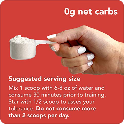 Crush On Keto Exogenous Ketone Keto BHB Pre Workout Powder Drink 0g Sugar, 0g Carbs (Natural