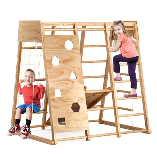 All-in-1 Kids' Indoor Playground Jungle Gym, Toddler Climbing Toys