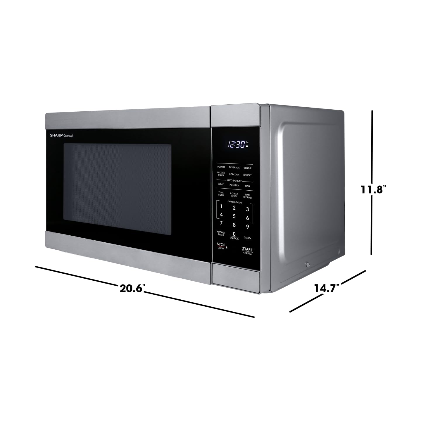 SHARP Countertop Microwave Oven with Removable 12.4