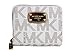 Michael Kors Vanilla PVC Zip Around Bifold Wallet