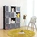 SONGMICS Cube Storage Organizer, 12-Cube Closet Storage Shelves, DIY Plastic Closet Cabinet, Modular Bookcase, Storage Shelving with Doors for Bedroom, Living Room, Office, Black ULPC34H