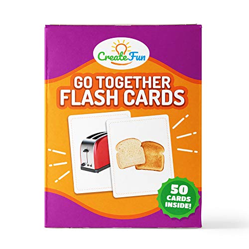 Go Together Flash Cards | 50 Matching Language Development Educational Photo Cards | with 7 Starter Learning Games | for Parents, The Classroom, Speech Therapy Materials and Montessori Materials