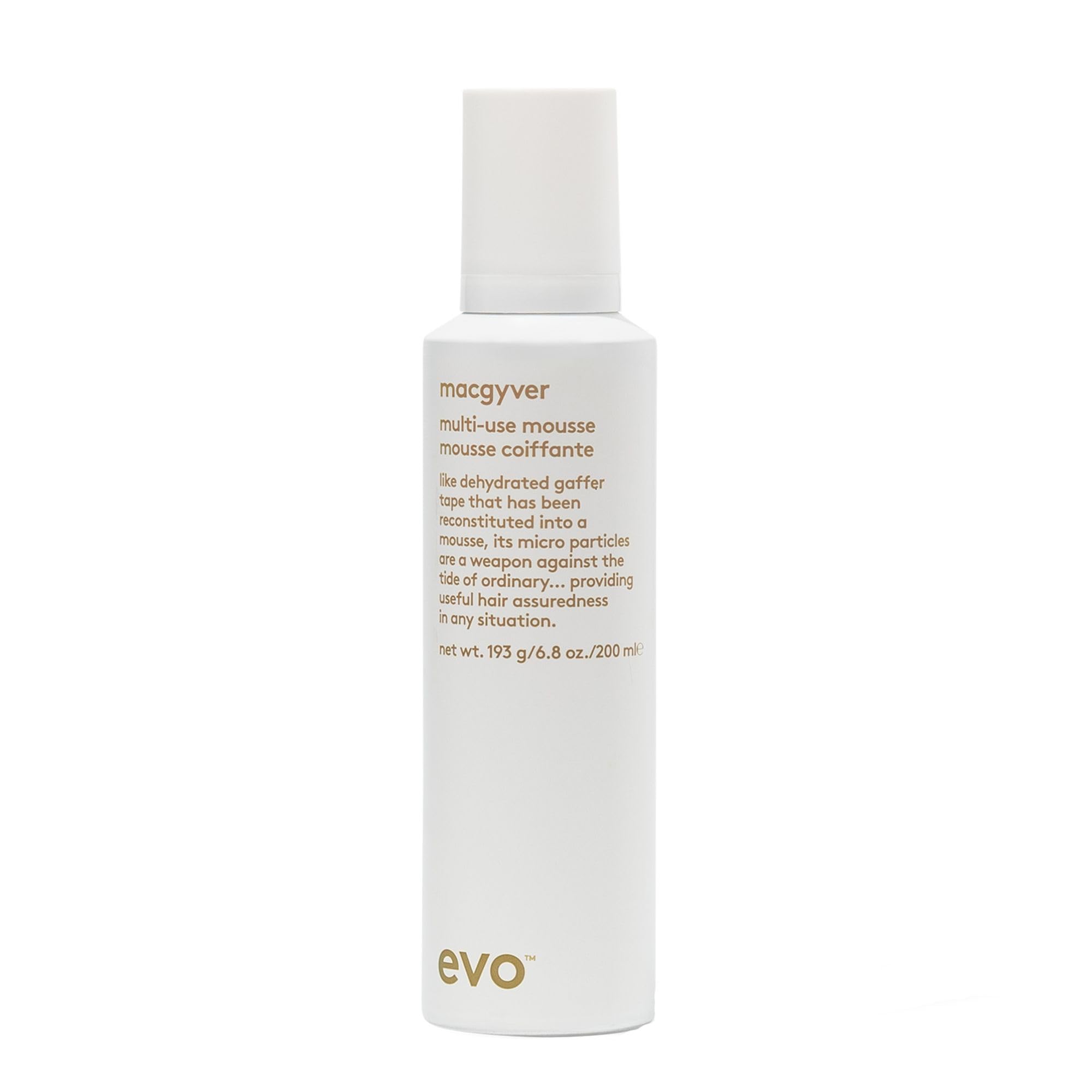 Evo Macgyver Multi-Use Mousse - Multi Purpose Hair Styling Mousse To Create Volume, Separation & Texture - 200ml