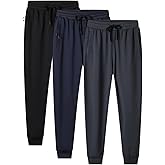 ZooYung Men's Athletic Sweatpants Pull on Fleece Jogger Workout Pants with Zipper Pockets