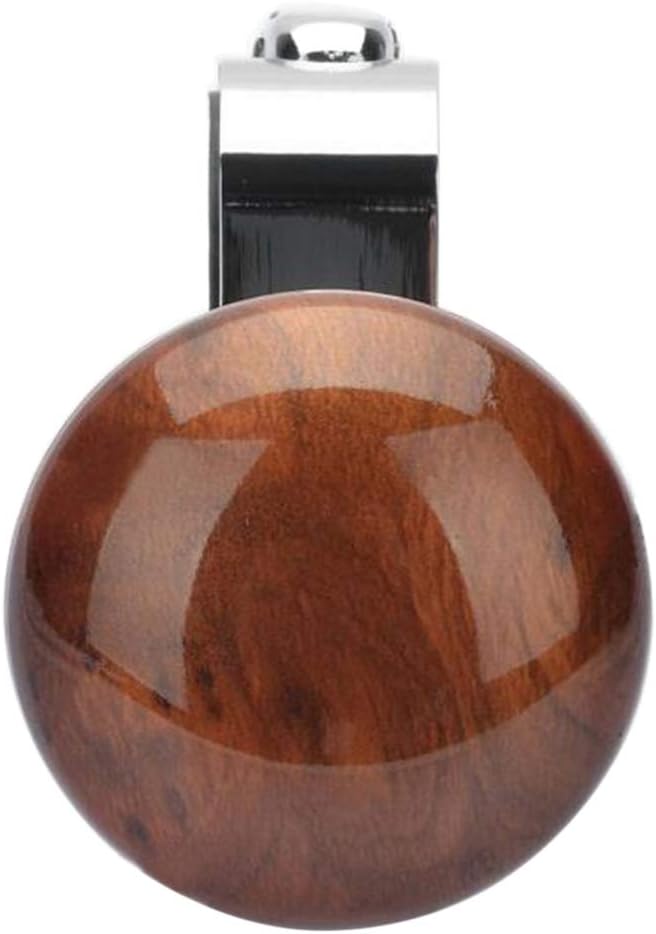 Wakauto Steering Wheel Spinner Knob, Power Booster Ball Spinner, Metal Steering Wheel Assistive Ball for Car Vehicle (Peach Wood Color): Automotive