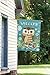 Morigins Cute Owl Christmas Holly Winter Double Sided House Flag 28x40 inch