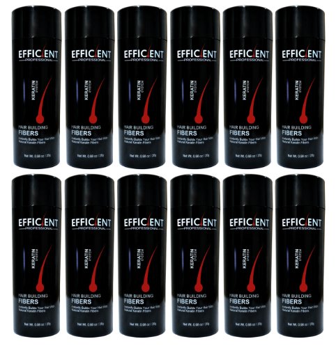 image for 12 of EFFICIENT Keratin Hair Building Fibers, Hair Loss Concealer Net 