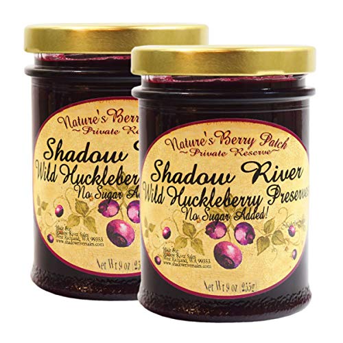 Shadow River Wild Huckleberry Gourmet Berry Jam Preserves With No Added