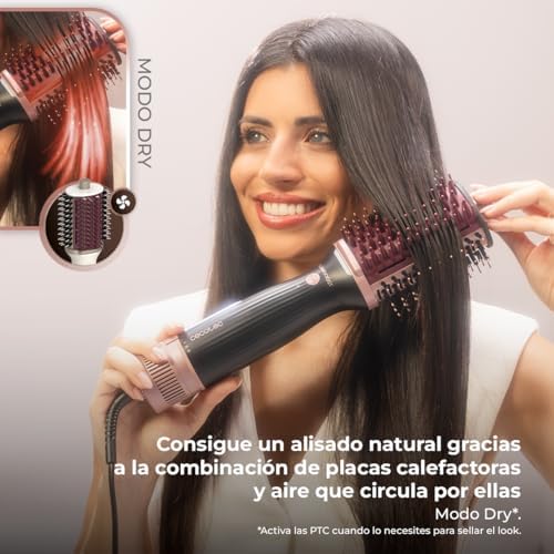 Cepillo de Aire Moldeador con Placa Calefactora Air DryBold Elite. 1200W, 3 Modos: seca, moldea y alisa, Tecnología Iónica, Revestimiento de Cerámica, Función Aire Frío, Punta Fría