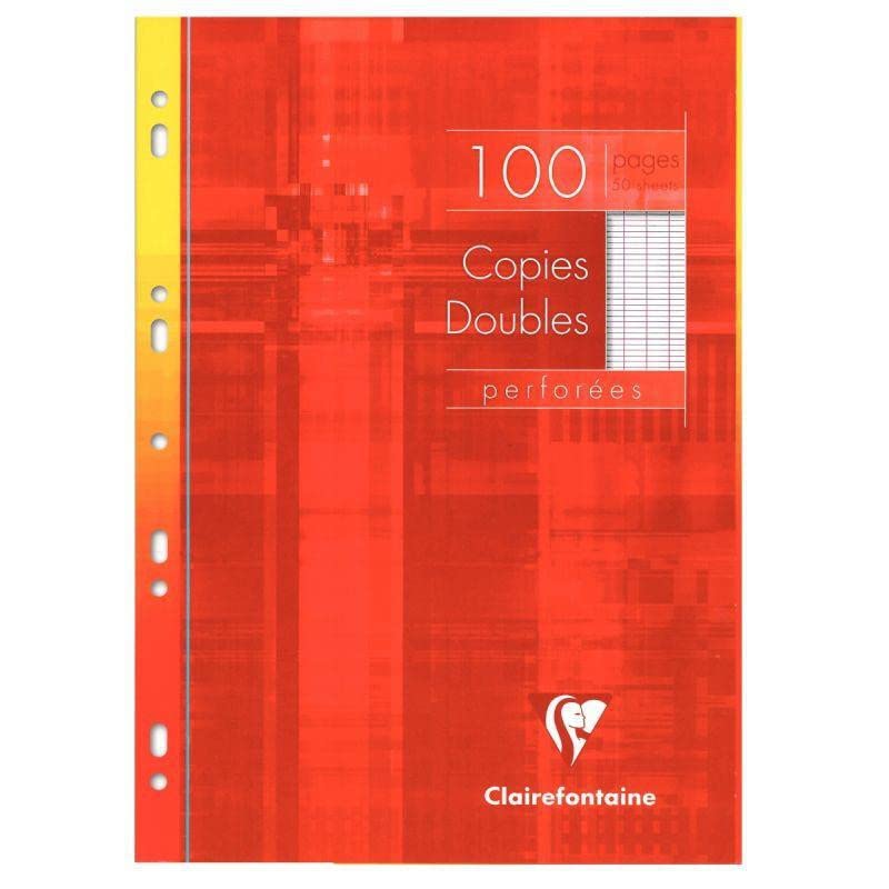 Clairefontaine 4791C - One Perforated Double Copy Case - Dimensions: A4 21 cm x 29.7 cm - 400 Seyes Ruled Pages - White Vellum Paper 90 g - Reusable Case — image 1