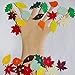 Supla 120 PCS 12 Styles Maple Leaf Fall Die Cuts Leaf Cut Outs with Holes Hang Tags with Strings Attached Favor Tags Gift Tags Treats Tags with Ribbons for Fall Wedding Halloween Party Wishing Tree