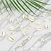 PP OPOUNT 169 Pieces Natural Spiral Shell Beads Kit with Natural Open Back Shells, Plastic Pearls, Silver Lobster Clasp, Silver Extension Chain and Accessories for Shell Chocker Making