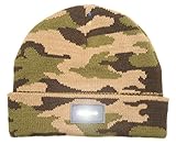 Funky Junque’s C.C Solid Ribbed Day/Night Reversible LED Flash Light Beanie Hat