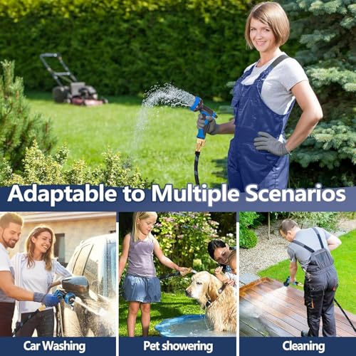 150 ft Flexible Garden Hose - 2026 Upgraded Heavy Duty Water Hoses with 3/4''Solid Fittings,Lightweight,No Kink & Tangle,Puncture Proof Garden Hoses pipe for Yard, Outdoors, Rv