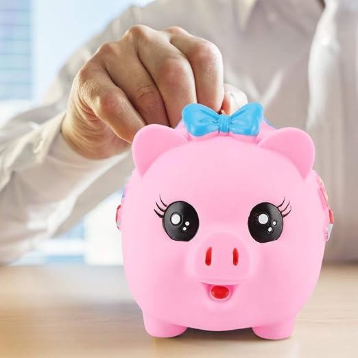 plastic pig money box