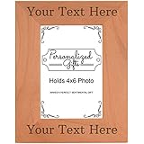 Customized Picture Frame Your Message Personalized Wood Engraved 4x6 Portrait Picture Frame