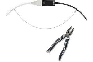 Ciyebst 10ft Adjustable Cable Tether with Plier, Universal Computer Adapter Lock Kit DIY Kit Stainless Steel wiht Nylon Coat Tether Computers