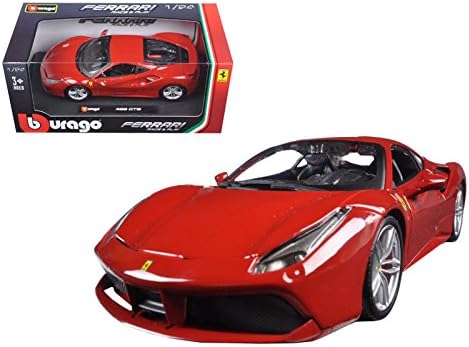 Amazoncom Maisto Ferrari 488 Gtb Red 124 Model Car By