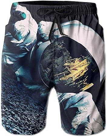 Astronauts Sloth Starry Star Mens Boardshorts Workout Mens Swim Trunks Quick Dry