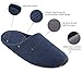 ULTRAIDEAS Men's Lightweight Cotton Slippers with Memory Foam and Soft Sole (Blue/Blue,9-10)